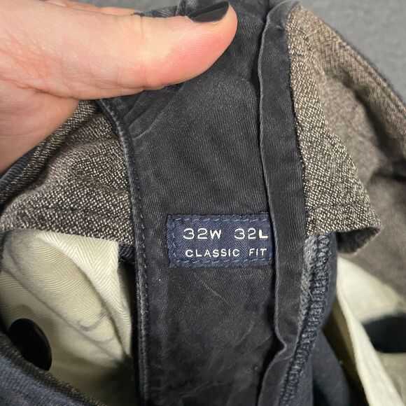 J Crew Pants Mens 32x32 Blue Classic Fit Officer Pant Button Fly Military - Picture 7 of 16